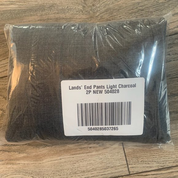 NWT LANDS' END PANTS LIGHT CHARCOAL (GRAY) 2P (PETITE) - Picture 7 of 9